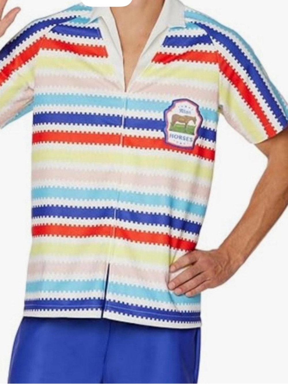 Barbie Movie Allan Horses Shirt XL | Rare Limited Edition Retro Striped Top